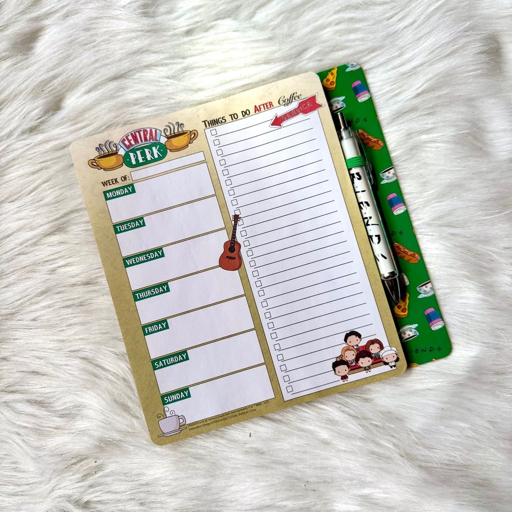 Friends Central Perk Weekly Planner Notepad WB Licensed